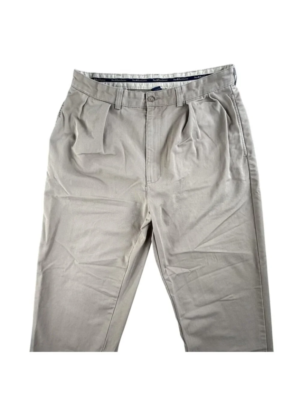 Polo Ralph Lauren Pants Mens 34x30 Beige Classic Fit Pleated Polo Chino Preppy